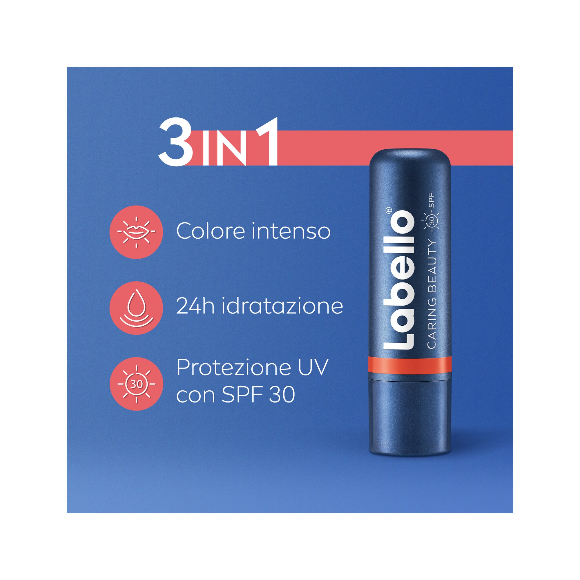 Labello Caring Beauty Lip & Cheek Coral Spf30 Burrocacao Labbra E Guance Colorato Corallo 4,8g-2