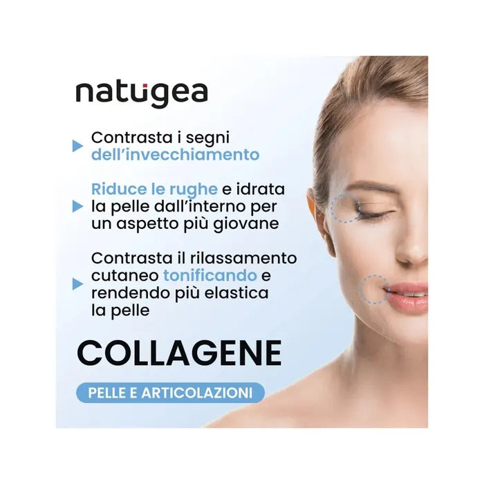 Natugea Collagene Marino Idrolizzato Peptan F HD Con Acido Ialuronico E Vitamina C 120 Capsule-16