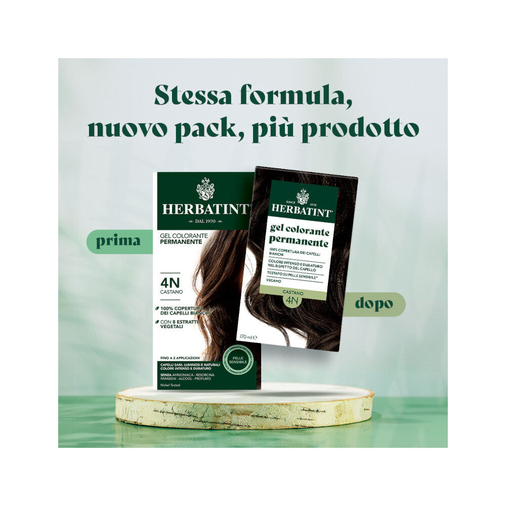 Herbatint Gel Colorante Permanente 4N Castano 170ml-6