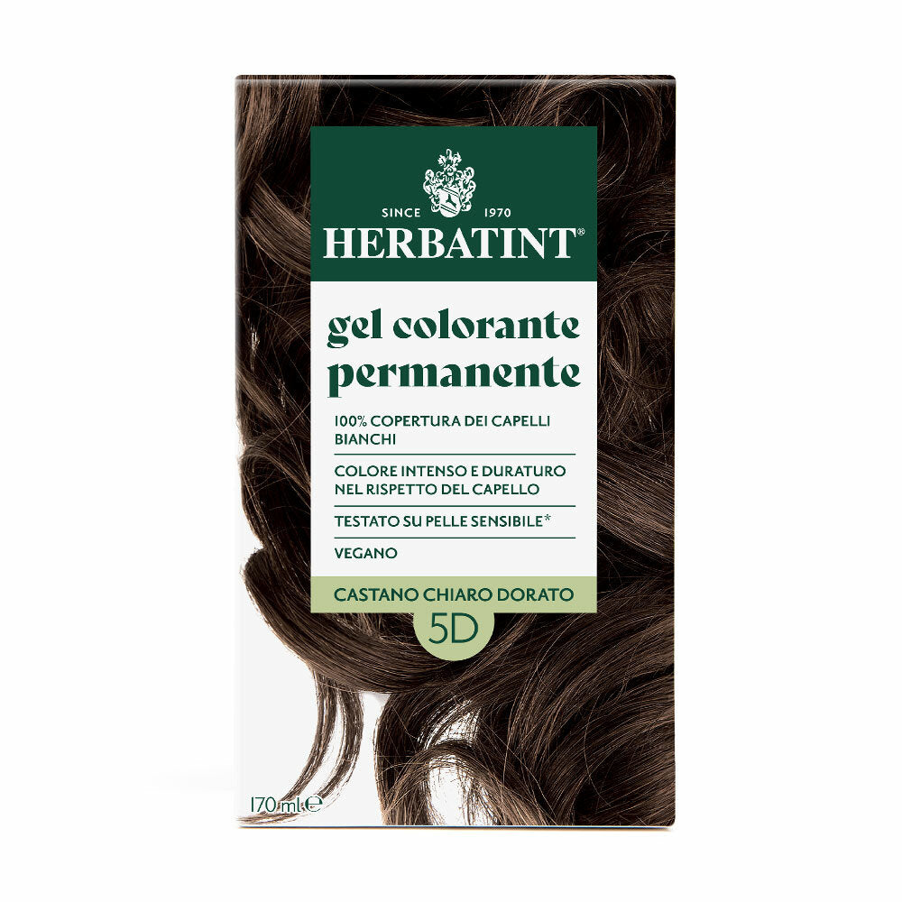 Herbatint Gel Colorante Permanente 5D Castano Chiaro Dorato 170ml-2