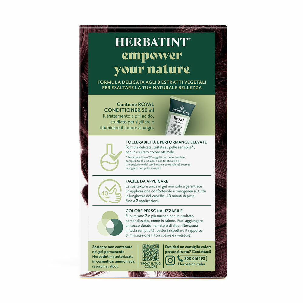 Herbatint Gel Colorante Permanente 5M Castano Chiaro Mogano 170ml-3