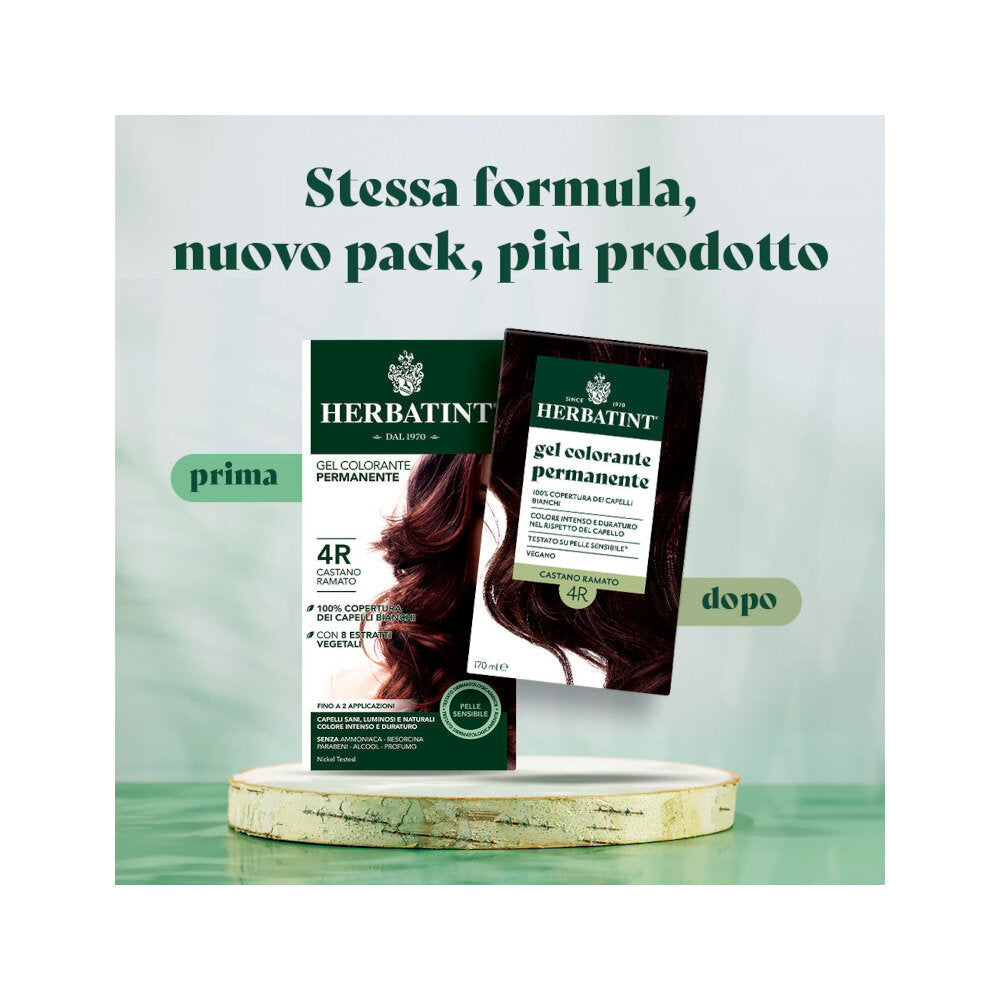 Herbatint Gel Colorante Permanente 4R Castano Ramato 170ml-6