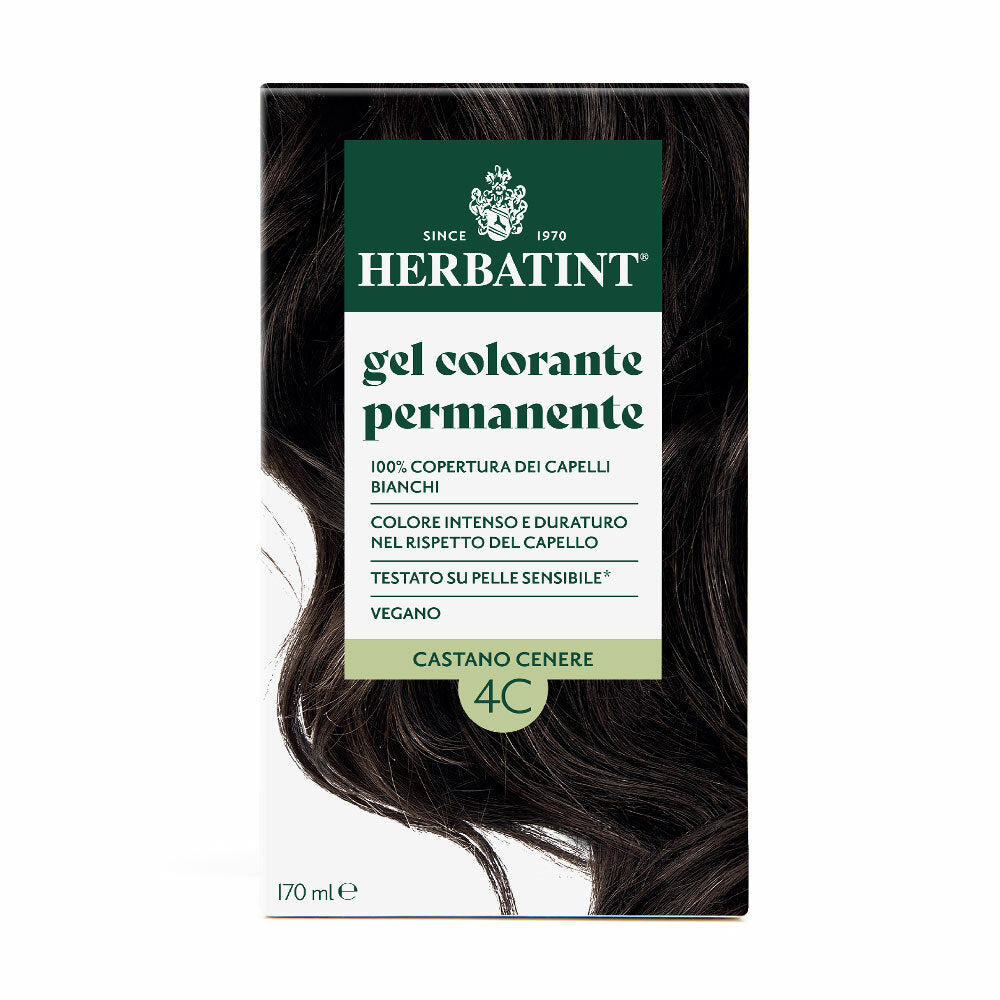 Herbatint Gel Colorante Permanente 4C Castano Cenere 170ml-2