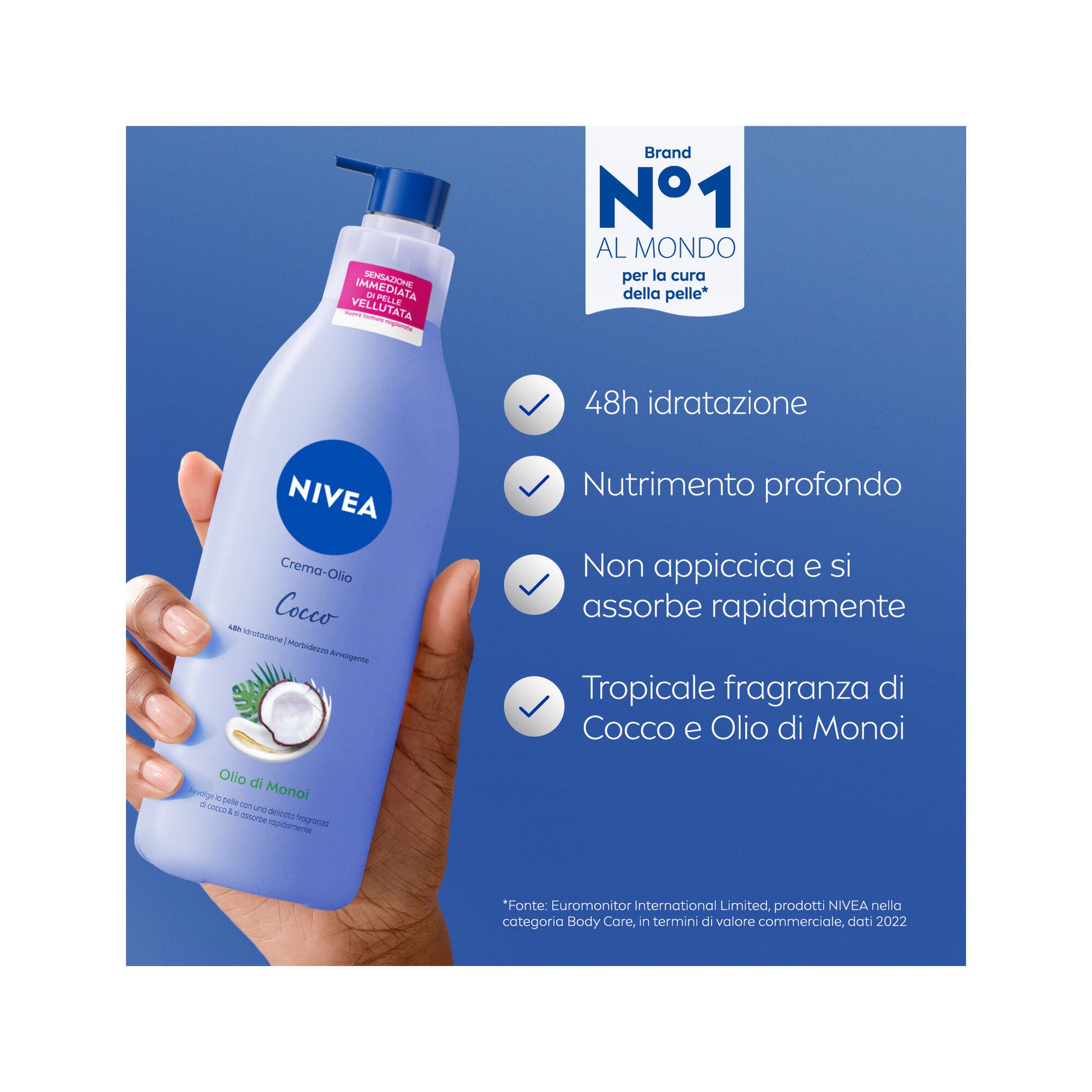 Nivea Crema-olio Cocco & Olio di Monoi Crema Corpo Idratante 48h E Profumata 400ml-2