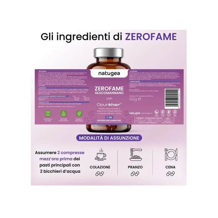 Natugea Glucomannano Arricchito Con Pale Di Fico D'india Dell'etna E Carrube Siciliane Vegano 120 Compresse-13