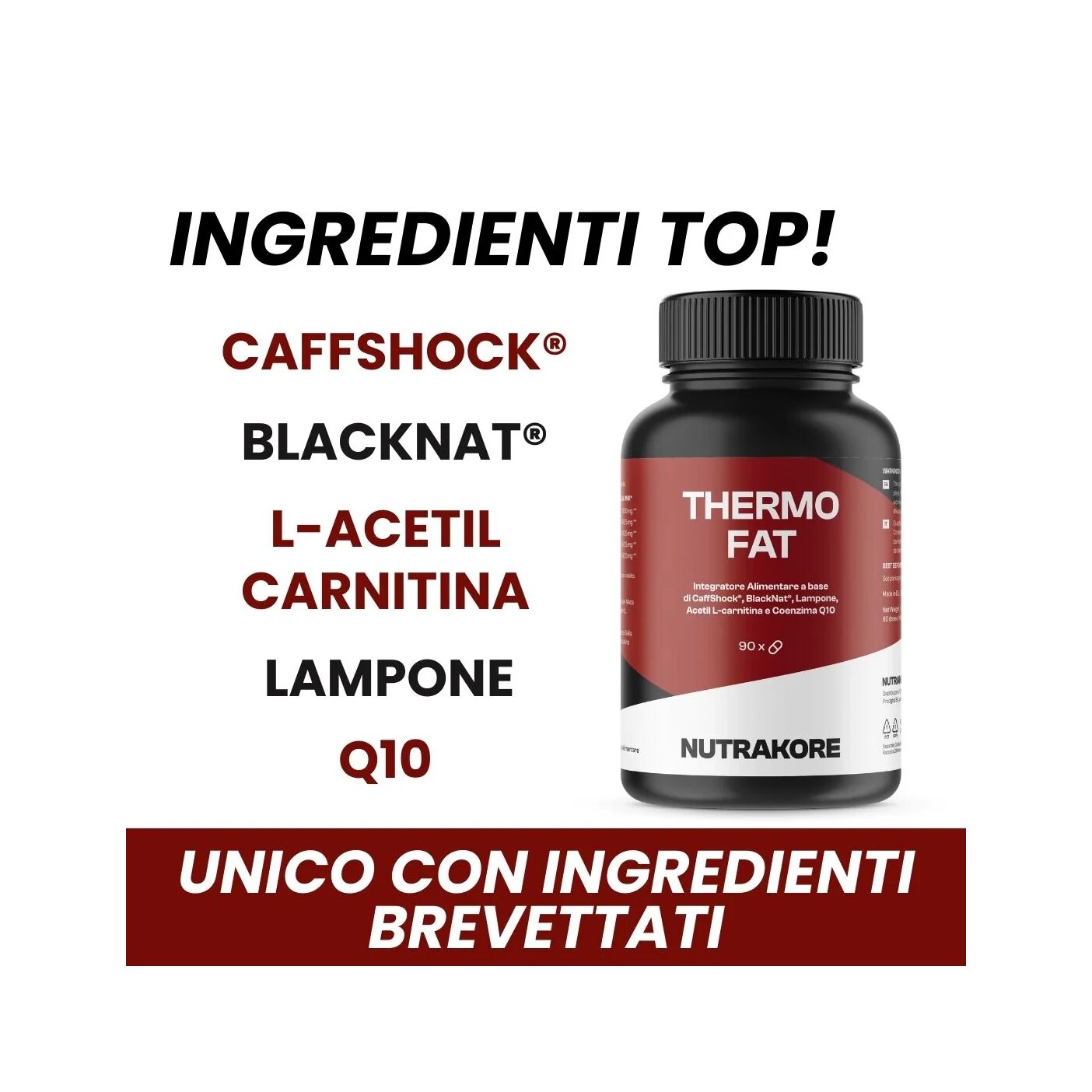 Nutrakore Thermofat Brucia grassi Con tecnologia CaffShock e BlackNat 90 Compresse-3
