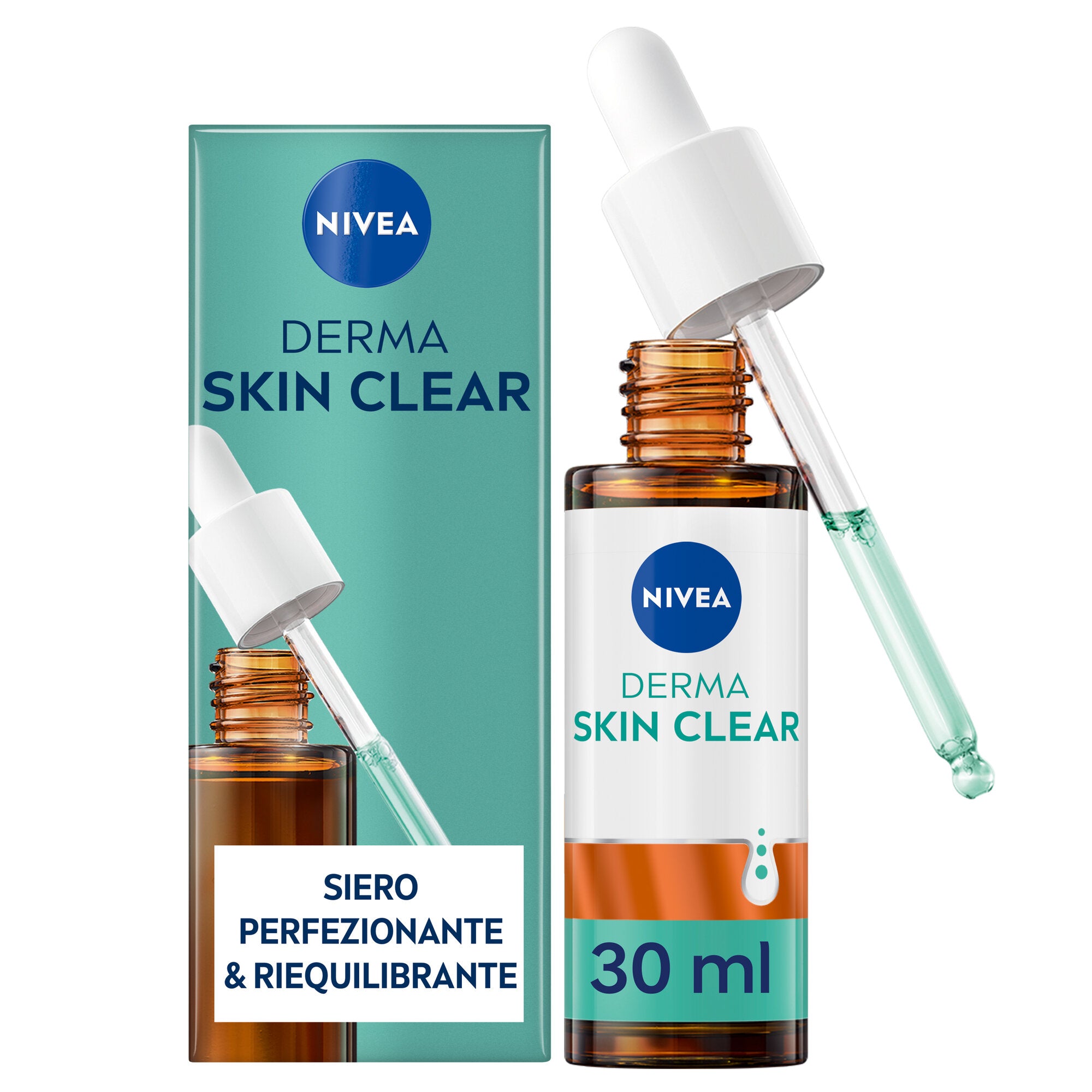 Nivea Derma Skin Clear Siero Viso Perfezionante & Riequilibrante Per La Cura Della Pelle 30ml-1