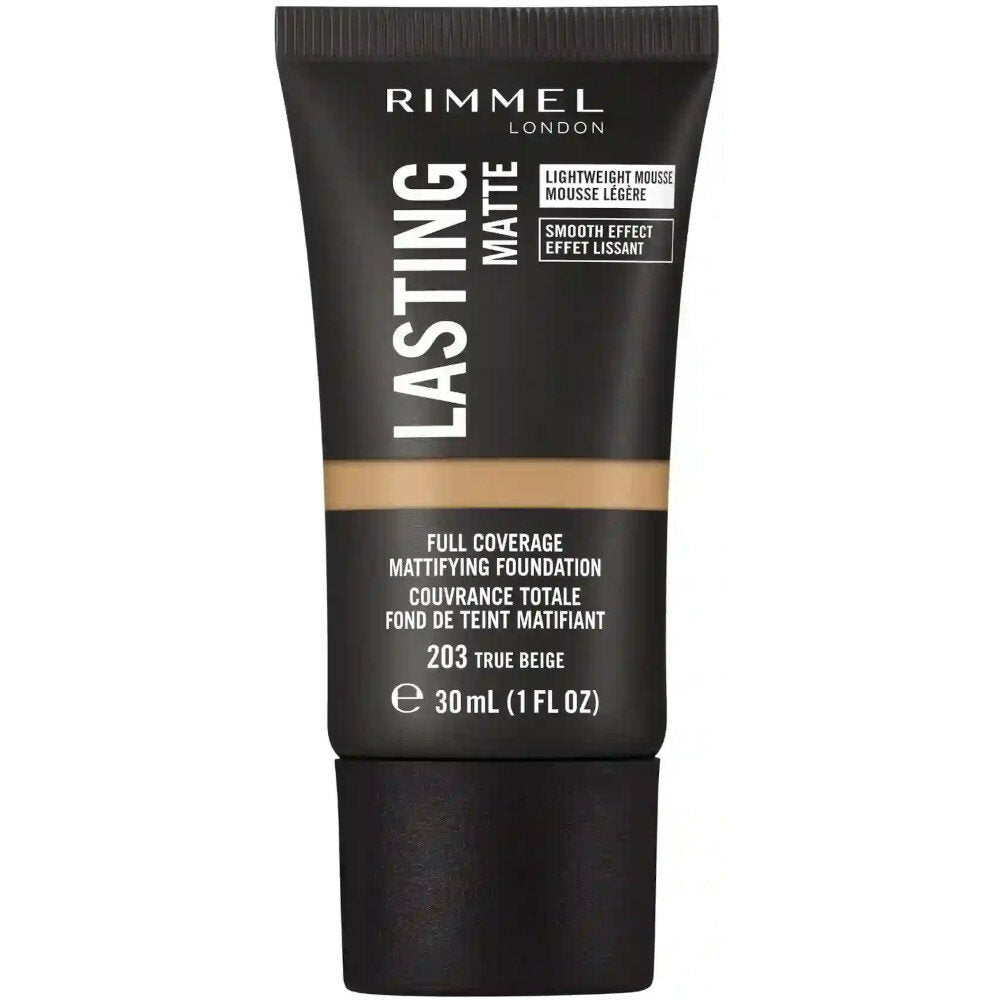 Rimmel Fondotinta Lasting Matte 203 True Beige 30ml-2
