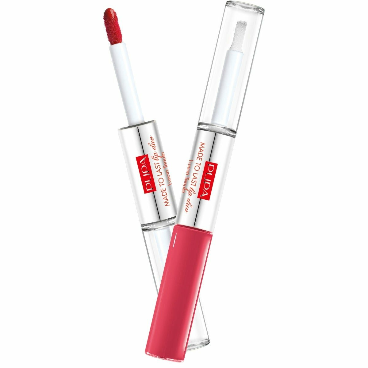 Pupa Made to Lip Duo Rossetto liquido Colore&Topcoat waterproof n. 007 Coral Sunrise-2