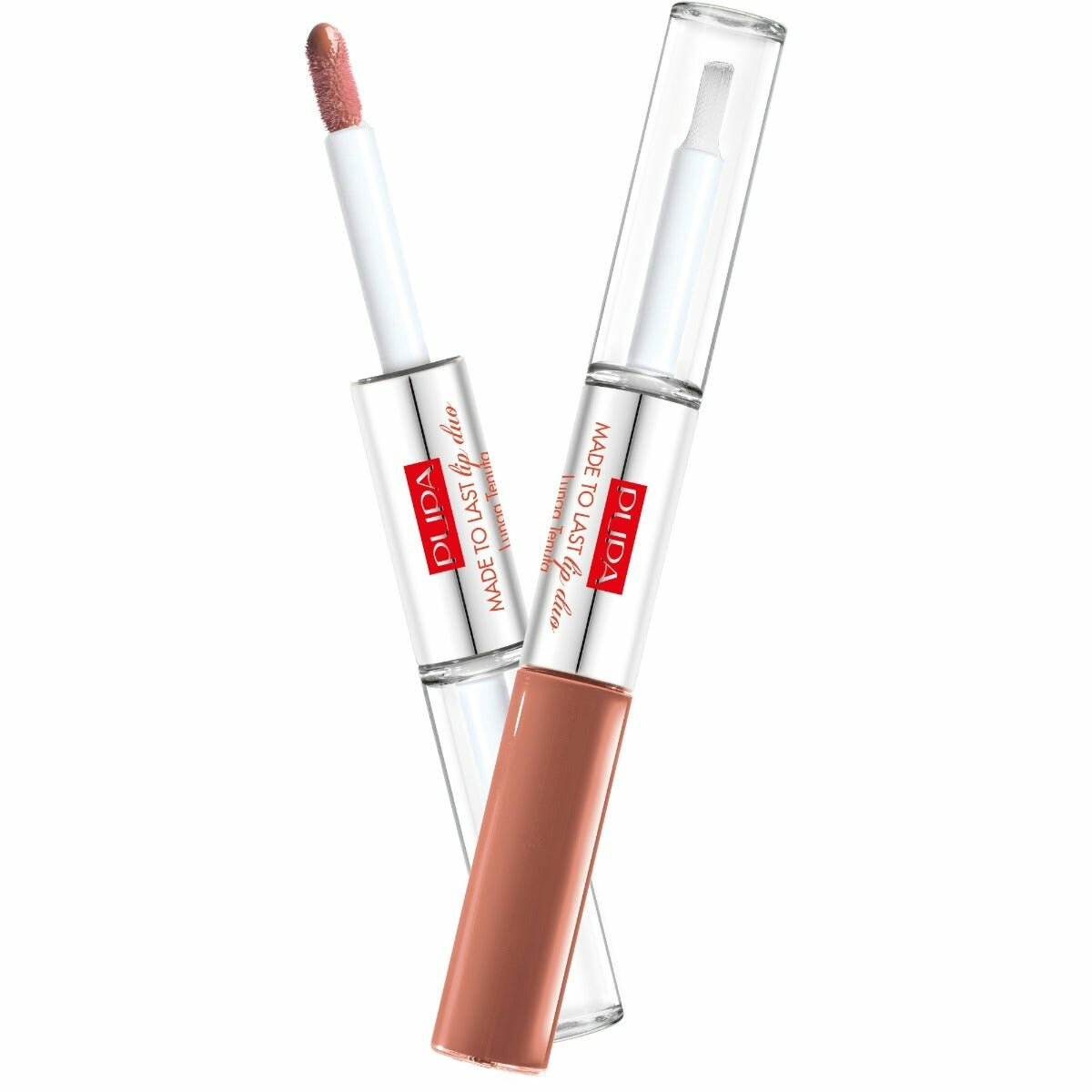 Pupa Made to Lip Duo Rossetto liquido Colore&Topcoat waterproof n. 012 Natural Nude-2