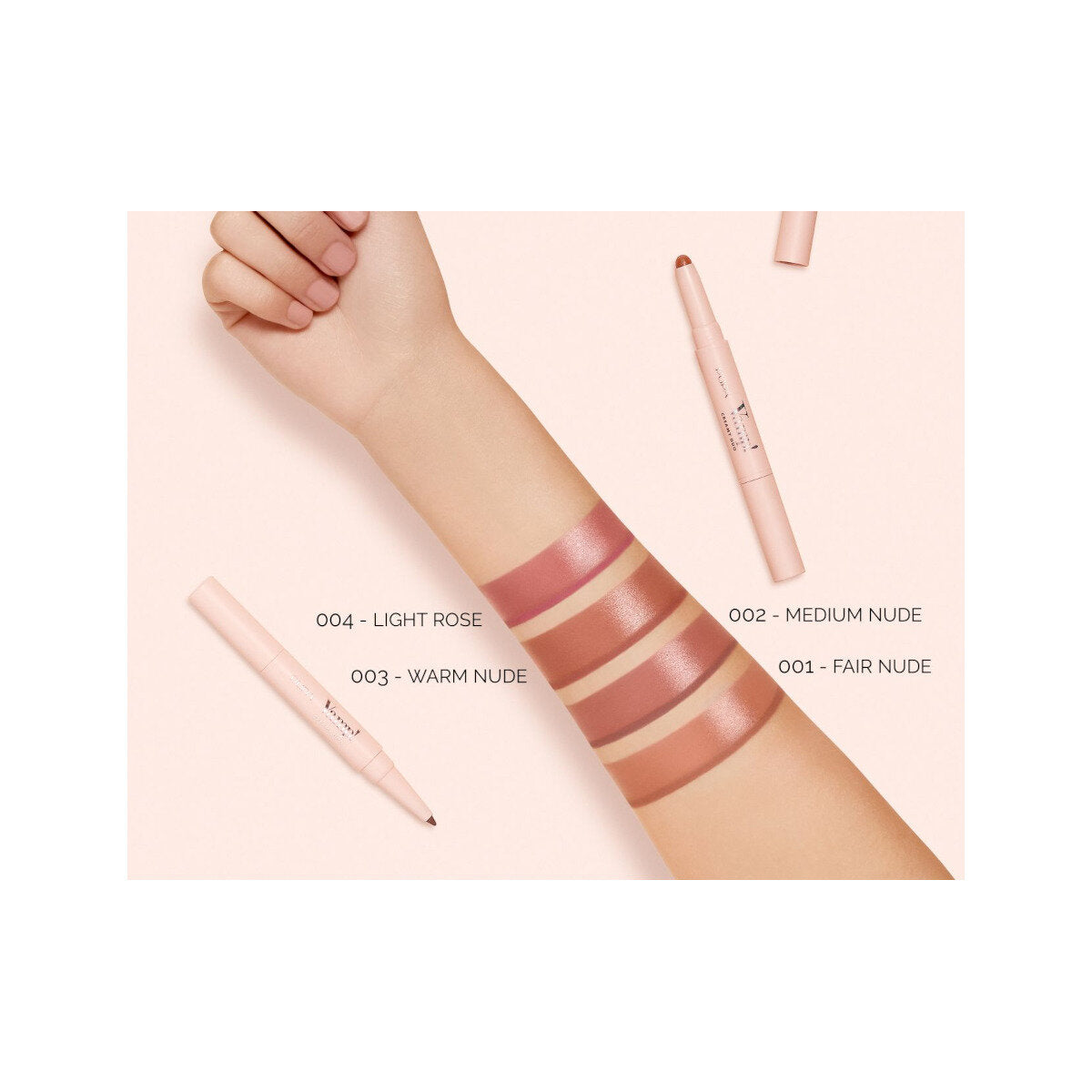 Pupa Vamp! Creamy Duo Matita Labbra Contouring & Rossetto Brillante 001 Fair Nude-2