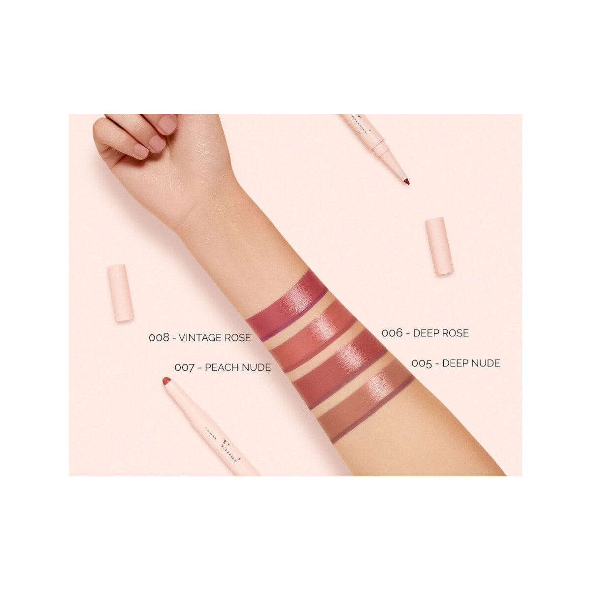Pupa Vamp! Creamy Duo Matita Labbra Contouring & Rossetto Brillante 006 Deep Rose-2