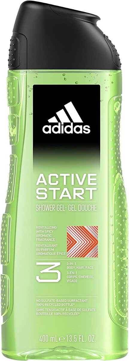 Adidas Active Start Gel Doccia Bagnoschiuma 3in1 400ml-1