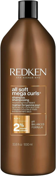 Redken All Soft Mega Curl Shampoo Per Capelli Ricci 1 Litro
