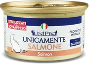 Unipro Unicamente Salmone Cibo Umido Gatti Adulti Sterilizzati Barattolo 85g-1