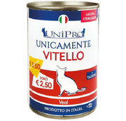 Unipro Unicamente Vitello Cibo Umido Gatti Adulti Sterilizzati Barattolo 400g-1