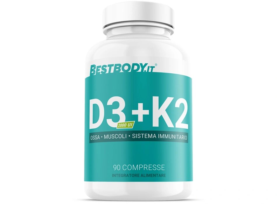 BestBody Vit D3+k2 Vitamina D3 E Vitamina K2 90 Compresse-1