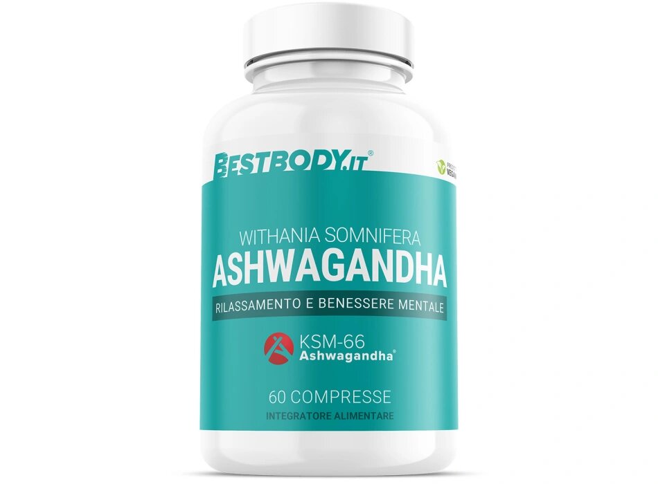 BestBody Ashwagandha KSM-66® 300mg Per Stress Ed Ansia 60 Compresse-1
