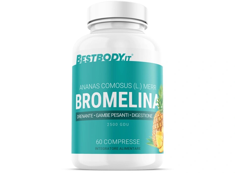 BestBody Bromelina Gambe Pesanti Digestione E Drenante 60 Compresse-1