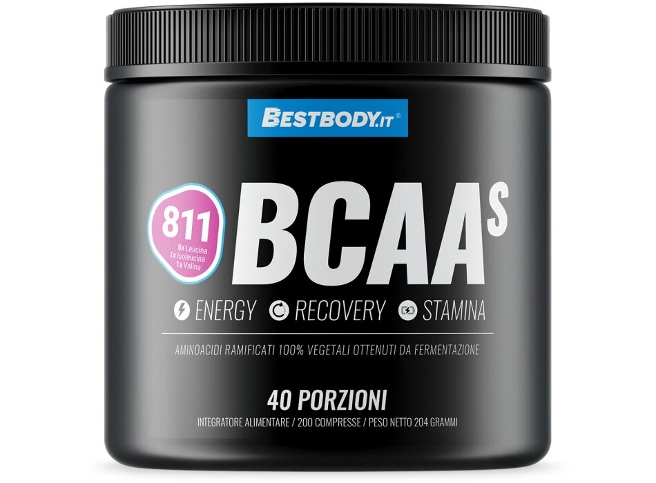 BestBody BCAAs 8:1:1 Aminoacidi Ramificati con Vitamina B1 e B6 200 Compresse-1