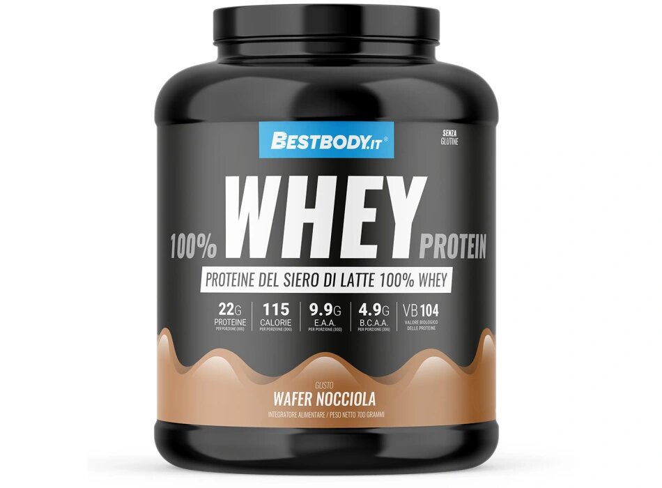 BestBody 100% Whey Protein Gusto Wafer Nocciola 700g-1