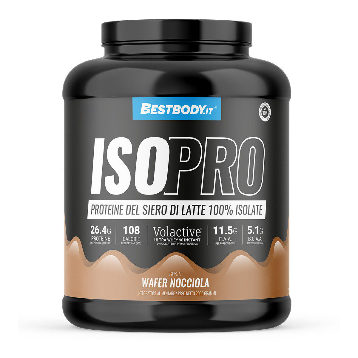 BestBody Sport IsoPro 100% Isolate Volactive Gusto Wafer Nocciola 2kg-1