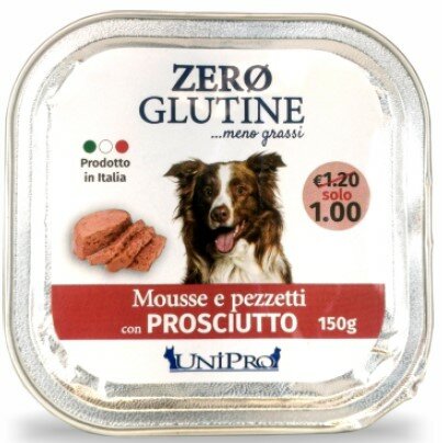 Unipro Zero Glutine Cane Con Prosciutto 150g-1