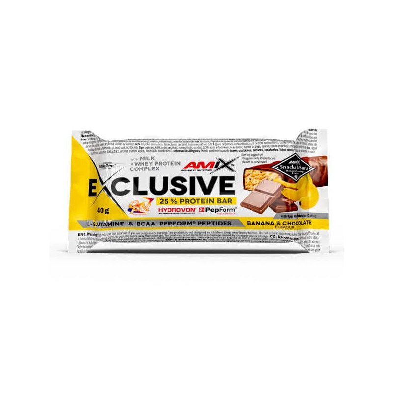 Newtritions Amix Exclusive Protein Bar Barretta Proteica Gusto Banana & Cioccolato 40g-1