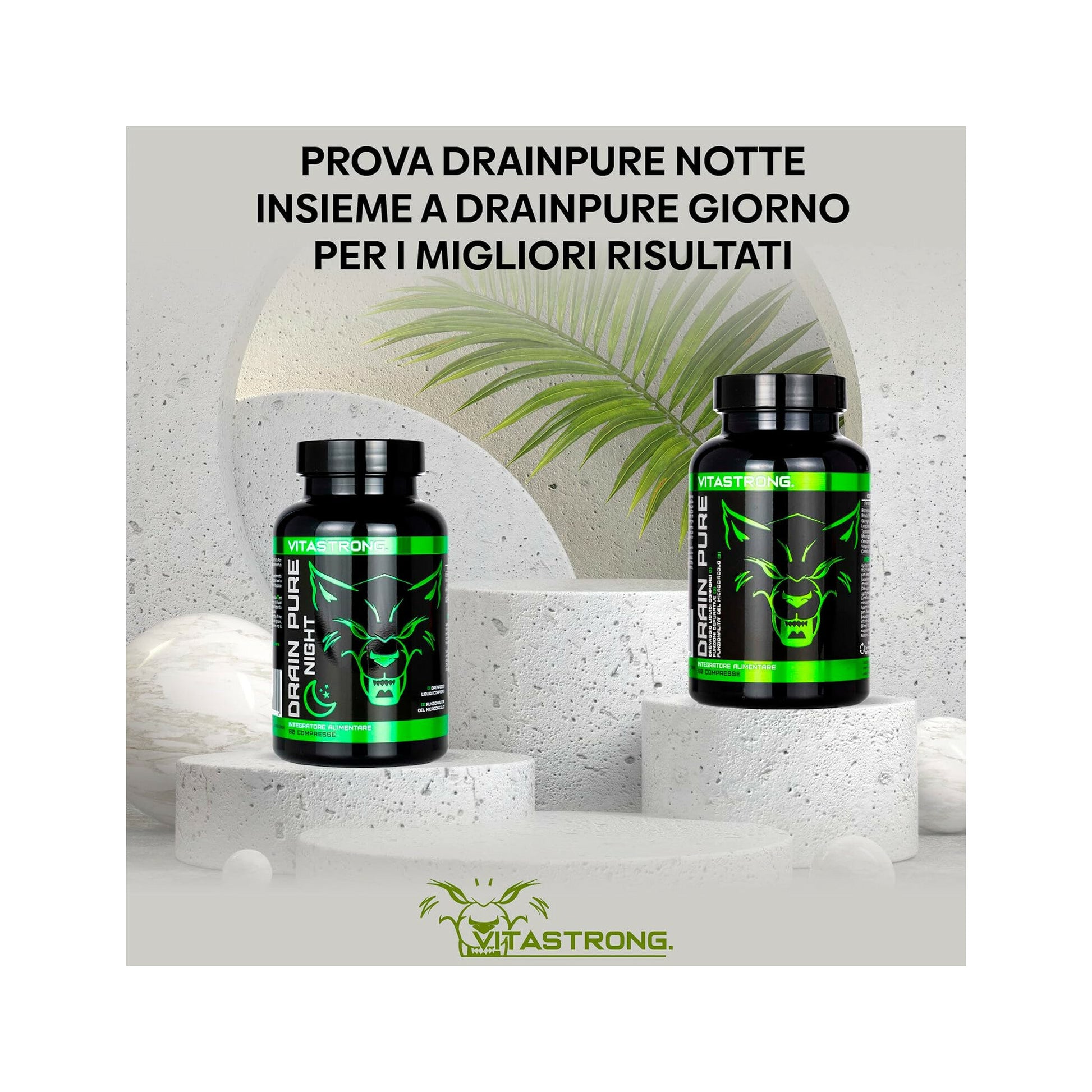 Vitastrong Drain Pure Night 60 Compresse-5