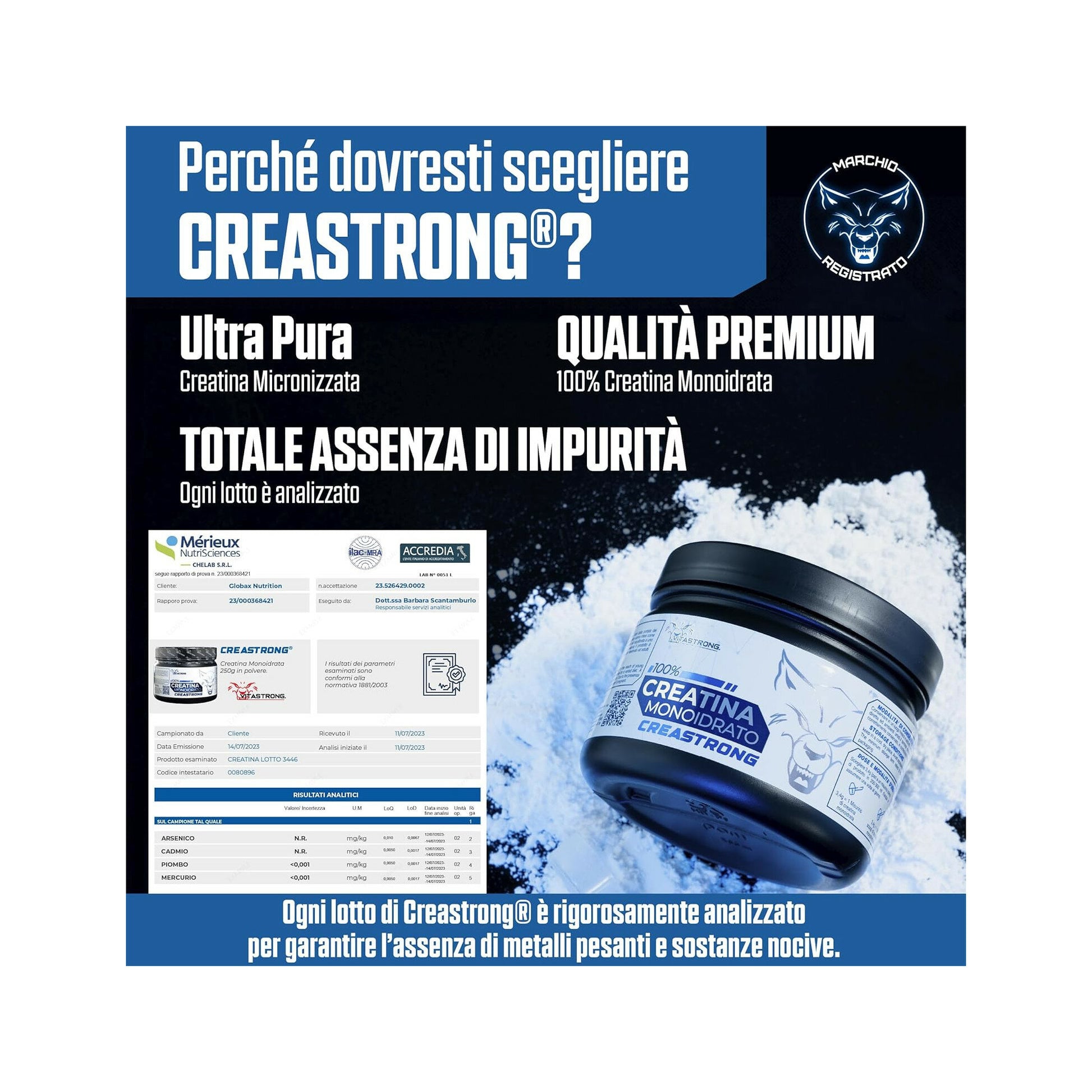 Vitastrong Creatine Monohydrate Creastrong 250g-3