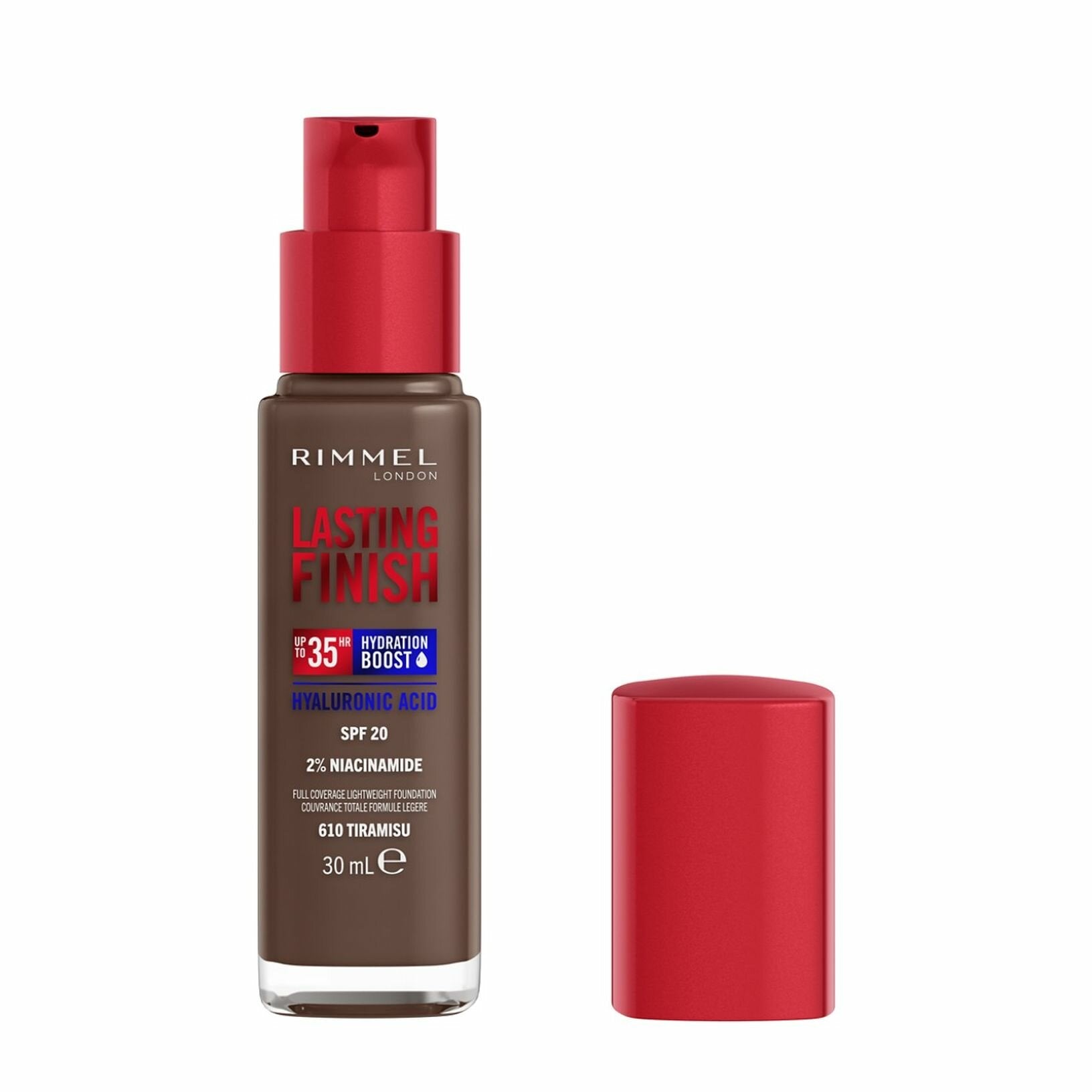Rimmel Fondotinta Lasting Finish 35h Con Acido Ialuronico 610 Tiramisu 30ml-2