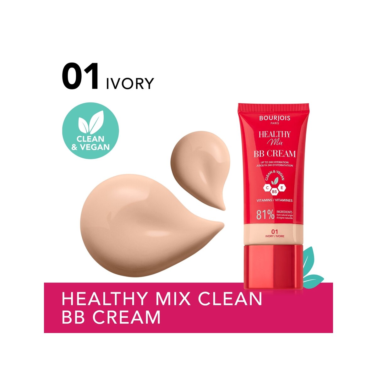 Bourjois Healthy Mix BB Cream 01 Ivory 30ml-4