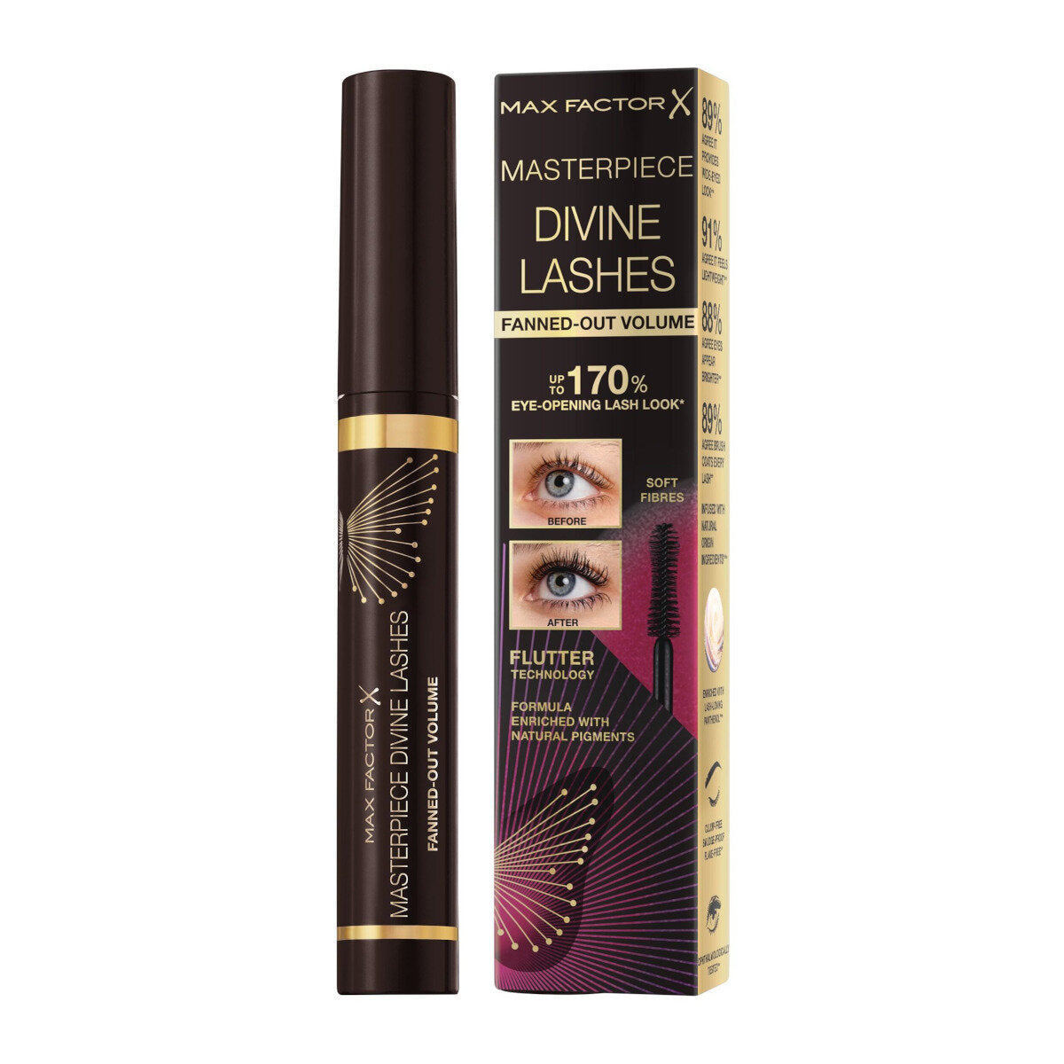 Max Factor Masterpiece Divine Lashes Mascara Volumizzante Black Brown 8ml-4