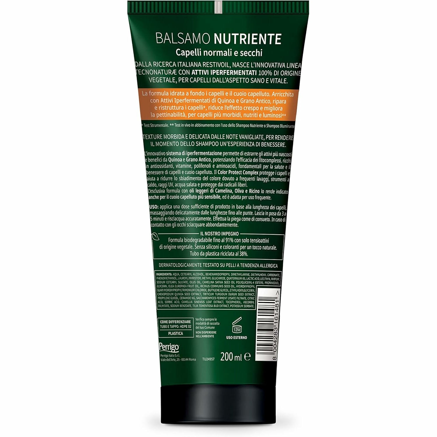 Restivoil Tecnonaturae Cereali Iperfermentati balsamo capelli nutriente 200ml-2