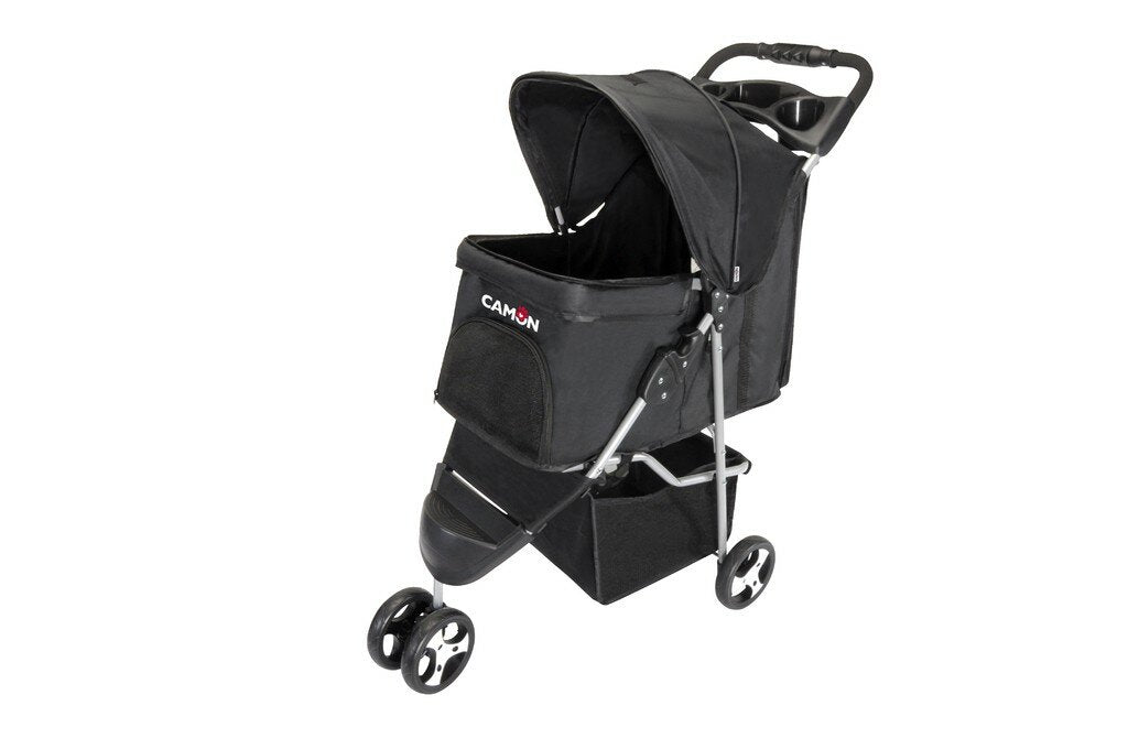 Camon Passeggino Pet Stroller Nero per Cani, Gatti e Piccoli Animali-1