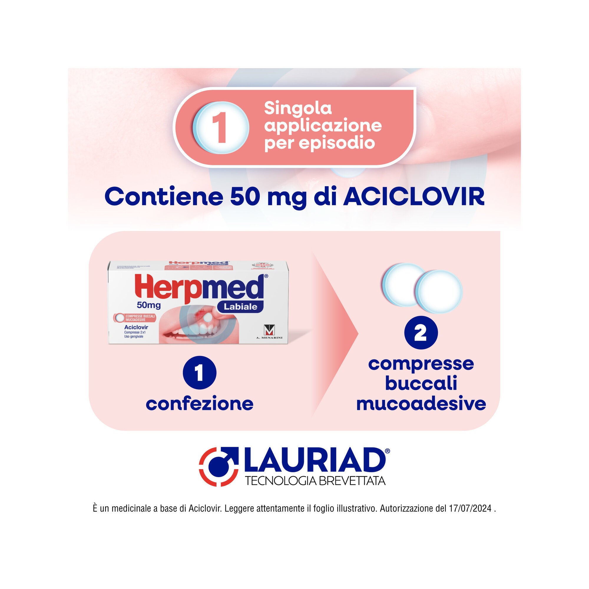 Herpmed Labiale 50mg 2 Compresse Buccali Mucoadesive-7