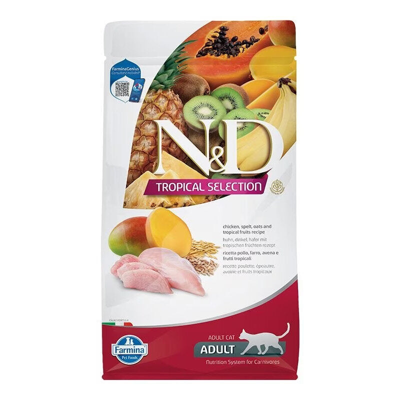Farmina N&D Cat Tropical Selection Chicken Per Gatti Adulti 4kg + 1kg Omaggio-1