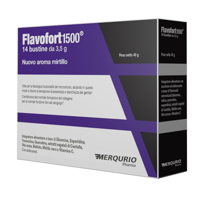 Flavofort 1500 integratore alimentare utile per il microcircolo 14 bustine-1
