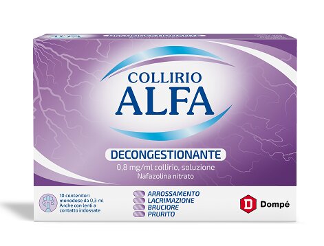 Collirio Alfa Decongestionante 0.8mg/ml collirio 10 contenitori monodose-3