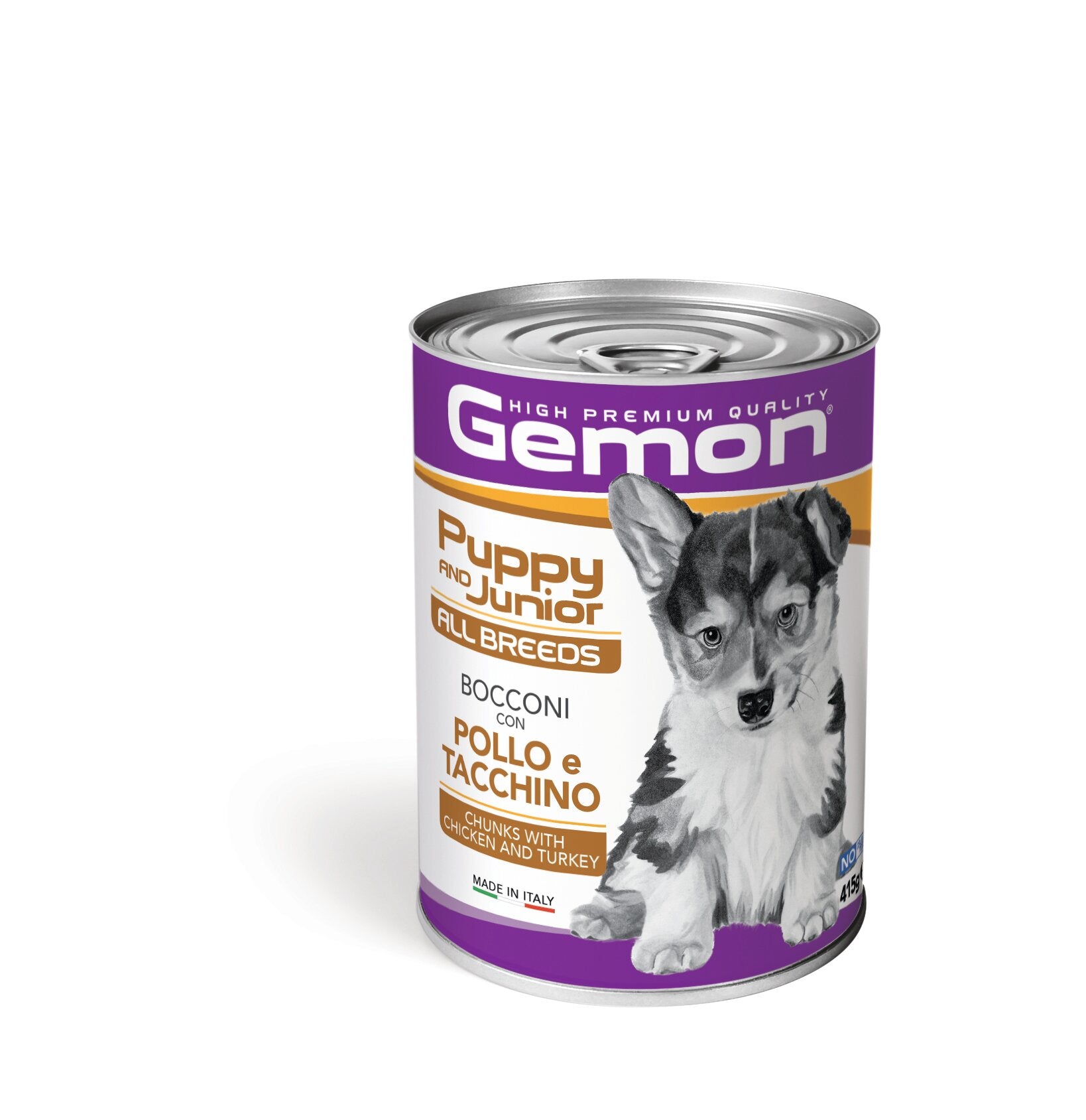 Gemon Bocconi Pollo E Tacchino Cibo Umido Cani Cuccioli Barattolo 415 g-3