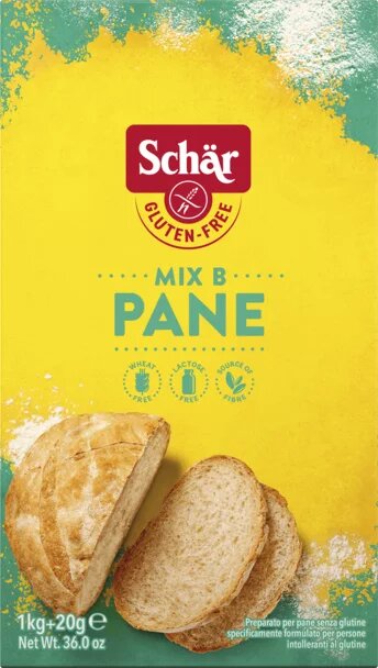 Schar Mix Pane - Mix B preparato senza glutine per pane e impasti lievitati 1,02kg-1