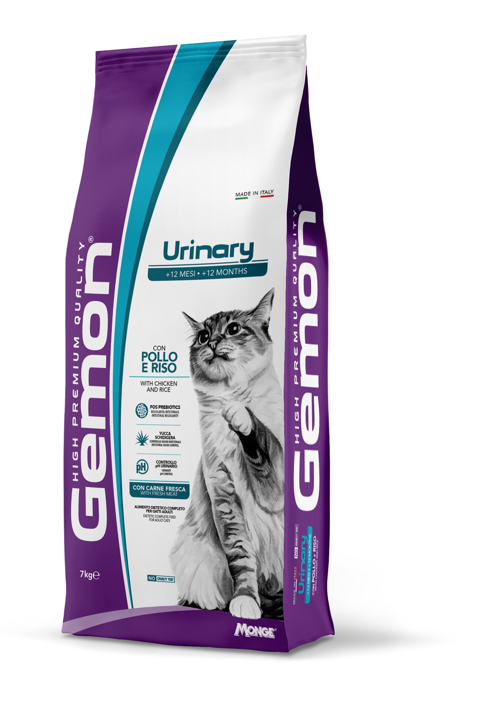 Gemon Cat Urinary Pollo e Riso Cibo Secco Per Gatti Adulti Sacco 7Kg-3