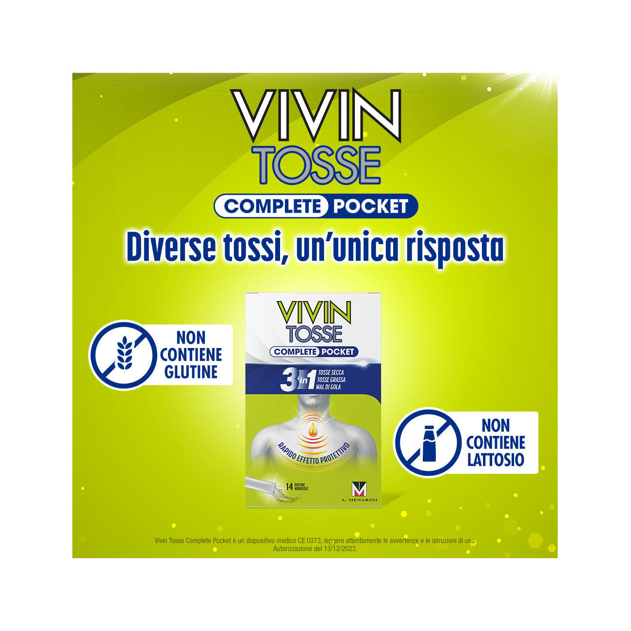 Vivin Tosse Complete 3in1 Pocket Tosse Secca Grassa Mal Di Gola 14 Stickpack-4