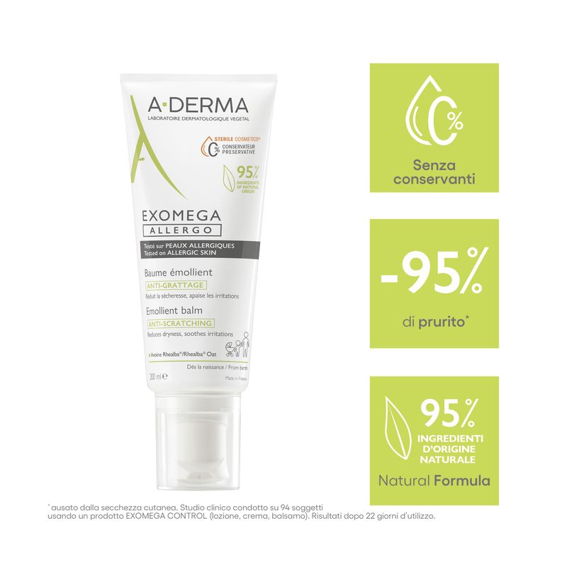 A-Derma Exomega Allergo Balsamo Emolliente 200ml-3
