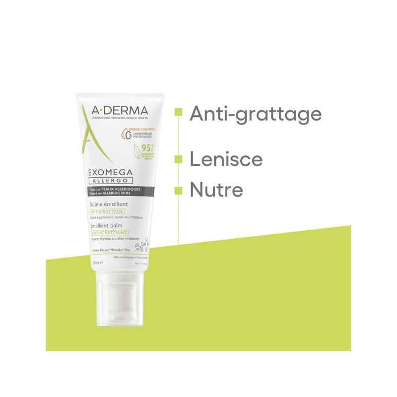 A-Derma Exomega Allergo Balsamo Emolliente 200ml-4