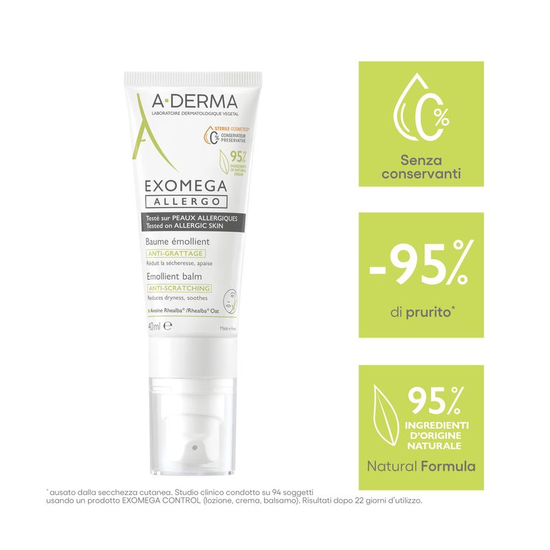 A-Derma Exomega Allergo Balsamo Emolliente 40ml-4