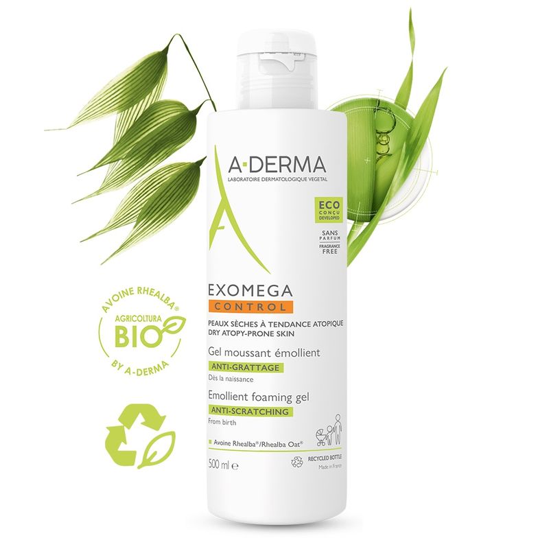 A-Derma Exomega Control gel detergente emolliente pelle secca a tendenza atopica 500ml-8