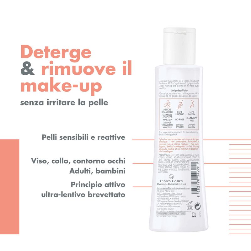 Avene Tolérance Lozione Detergente in Gel viso e occhi 200ml-5
