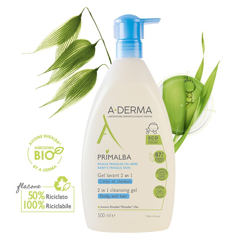 A-Derma Primalba Gel Detergente 2 in 1 500ml-1