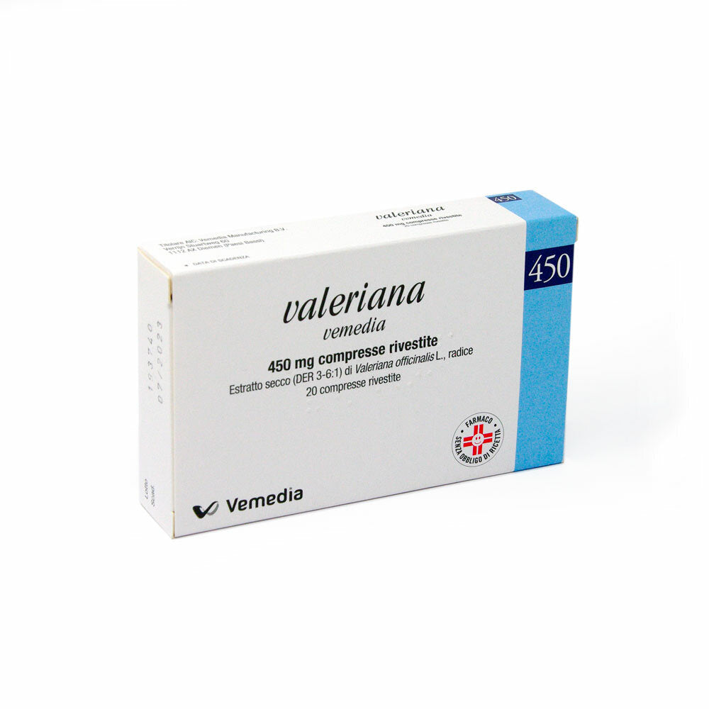 Valeriana Vemedia 450mg 20 Compresse Rivestite-9